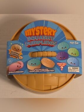 Viral Mystery Squishy Dumpling Squishy Dumpling  Blue Dollar Tree With Pot